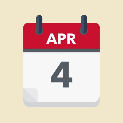 Calendar icon showing 4th April