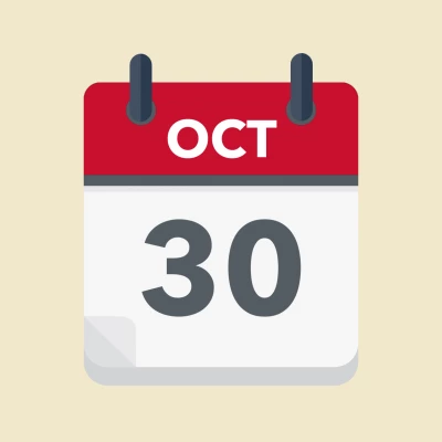 Calendar icon showing 30th October